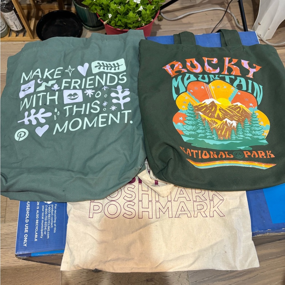 Bundle of 3 Graphic Tote Bags - One from Poshmark